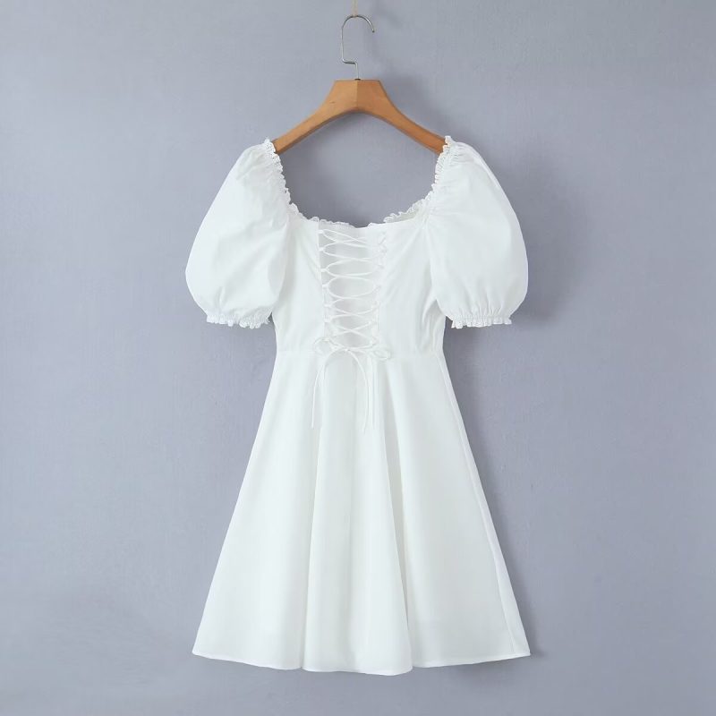 Spring Back Strap Waist Shaping Short Dress - Image 4