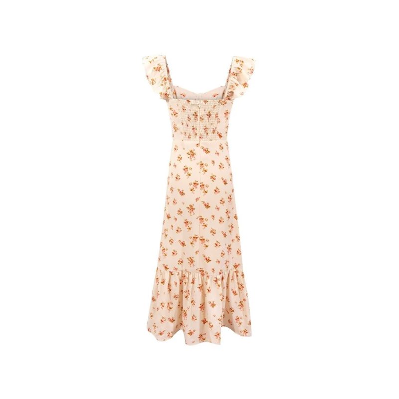 Ruffled Floral Print Midi Dress for Spring - Image 2