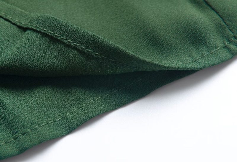 Green Slim Fit Lace-Up Slit Cami Dress - Image 3