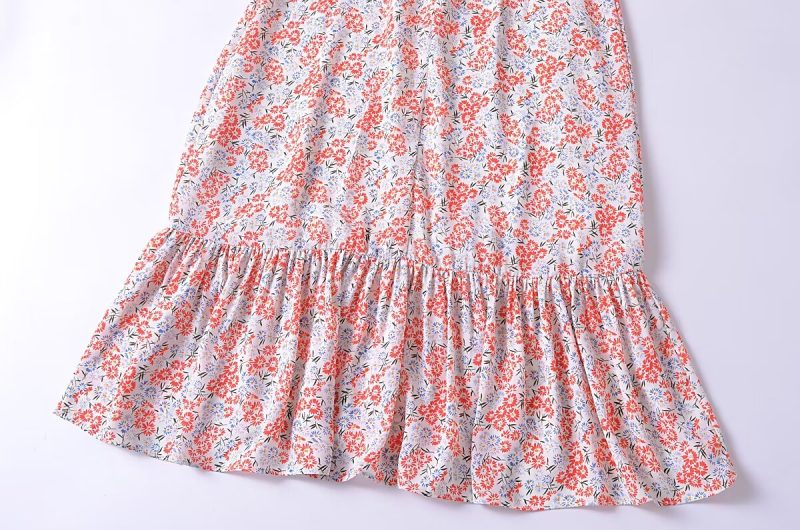 French Floral Print Slim Fit Cami Dress - Image 4