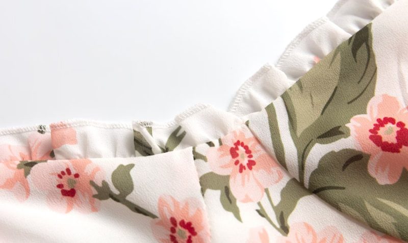 Spring Retro Floral Lace-Up Cami Dress - Image 3
