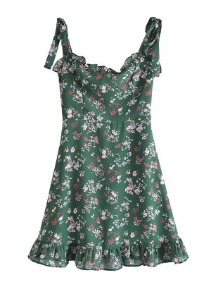 Sweet Floral Dress – French Slim Fit Look