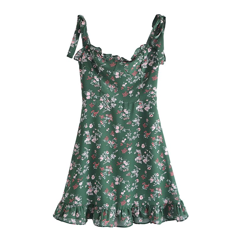 Sweet Floral Dress – French Slim Fit Look