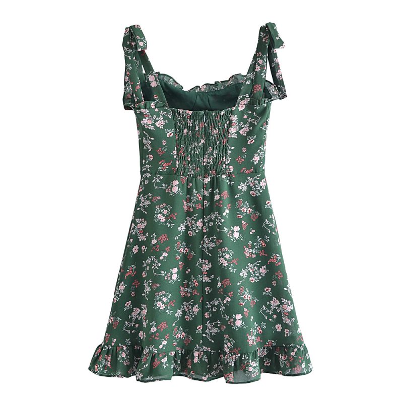 Sweet Floral Dress – French Slim Fit Look - Image 2