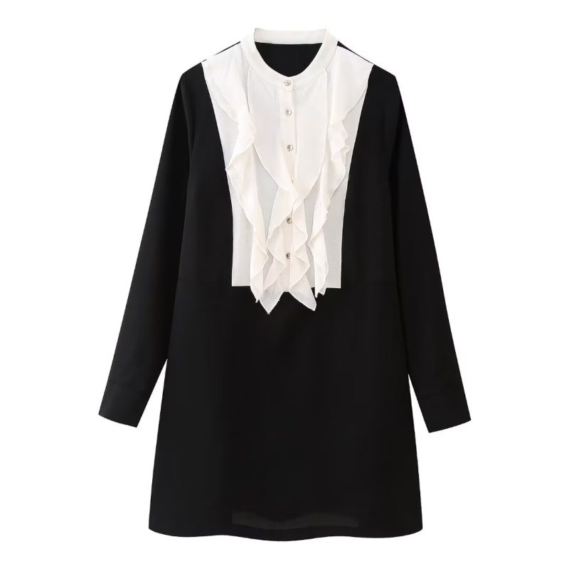 Autumn Laminated Detail Shirt Dress - Image 4