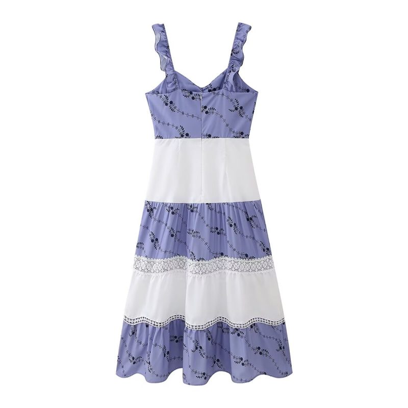 Vintage Embroidered Tube Top Vacation Dress - Image 2
