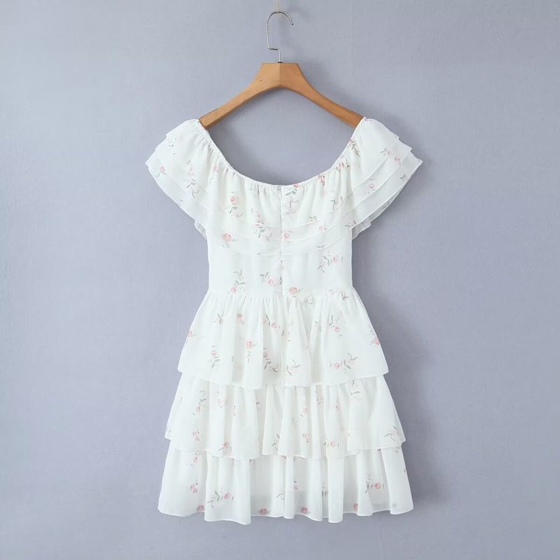 Three-Dimensional Lace Pleated Midi Dress - Image 2