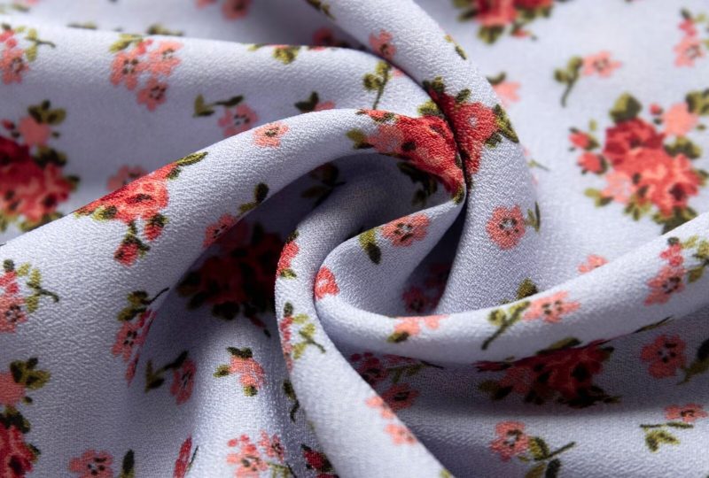 French Floral Chiffon Puff Sleeve Short Dress - Image 4