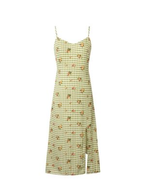 Checked Print Lace Up Beach Mini Dress