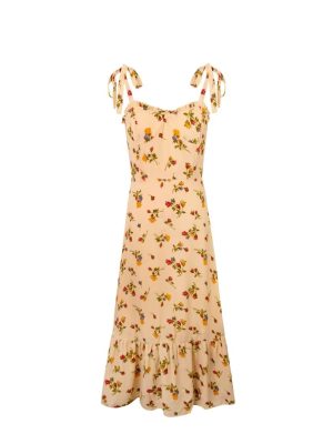 Romantic French Floral Lace Strap Spring Dress