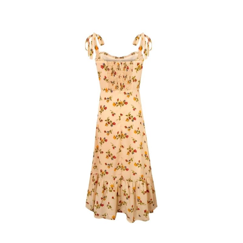 Romantic French Floral Lace Strap Spring Dress - Image 2