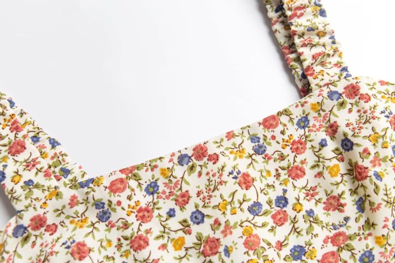 Spring Floral Camisole Dress – Casual Square Neck - Image 3