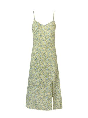 High Waist Slimming Floral Midi Dress – French Summer Look
