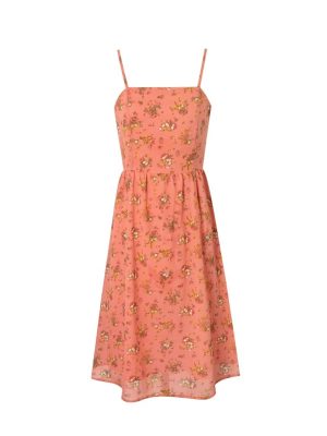 Summer Floral Cami Slim A-Line Dress