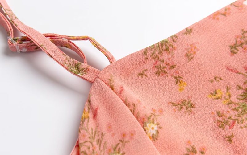 Summer Floral Cami Slim A-Line Dress - Image 3