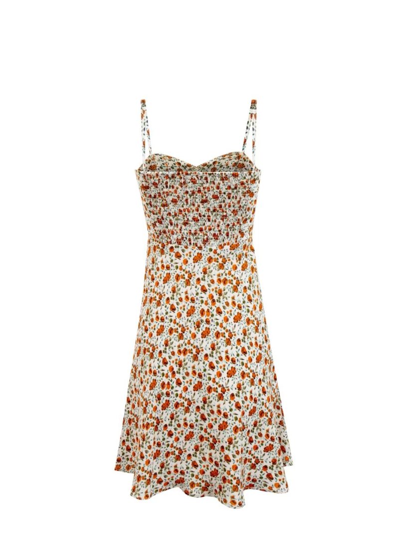 Lace-Up Floral Mini Dress – Casual Vacation Cami for Women - Image 2