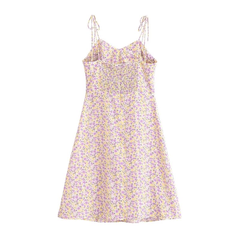 Spring Floral Elastic Cami Dress for Women - Image 2