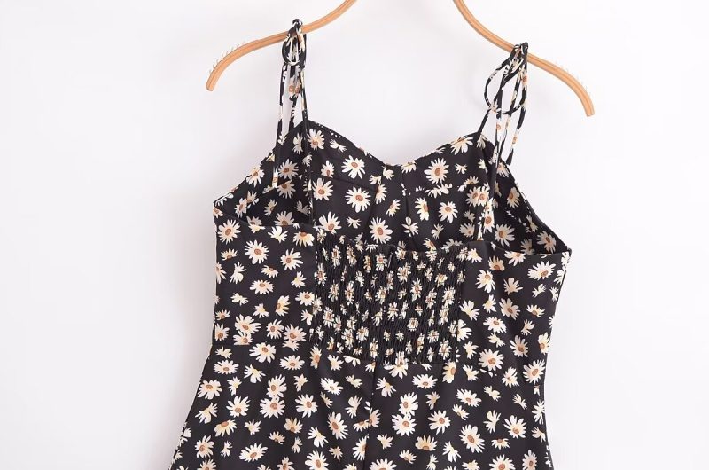 Spring Floral Elastic Cami Dress for Women - Image 3