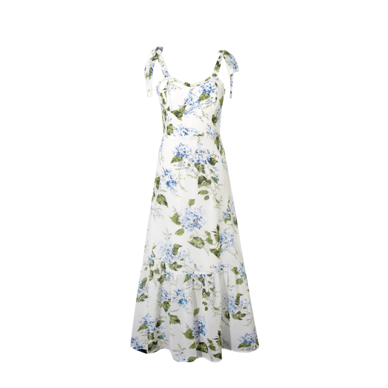 Slimming Spring Print Long Maxi Dress