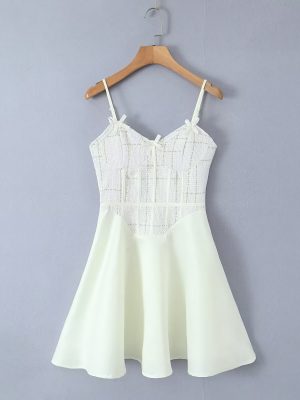 Short Bow Suspender Dress – Sweet Cinched Fit