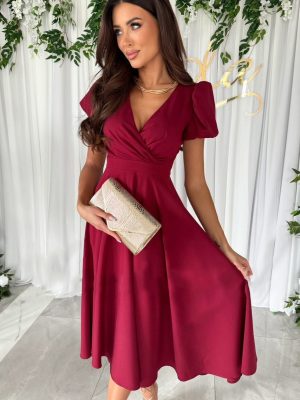 Classic A-Line Summer Dress in Solid Hue for Women