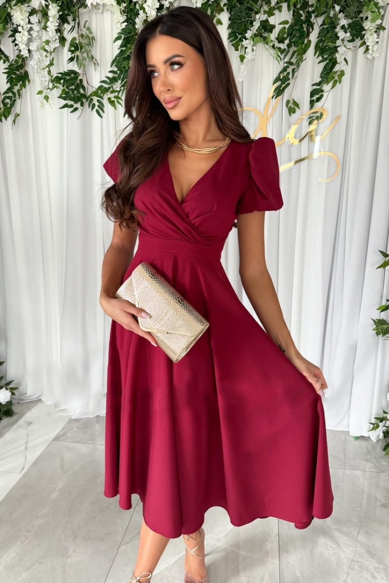 Classic A-Line Summer Dress in Solid Hue for Women