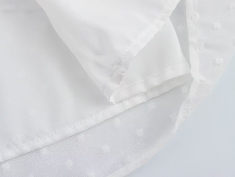Spring Tulle Waist Short Sleeve Dress Women - Image 3