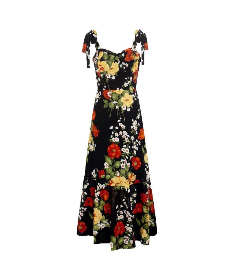 Spring Holiday Casual Printed Expandable Maxi Dress