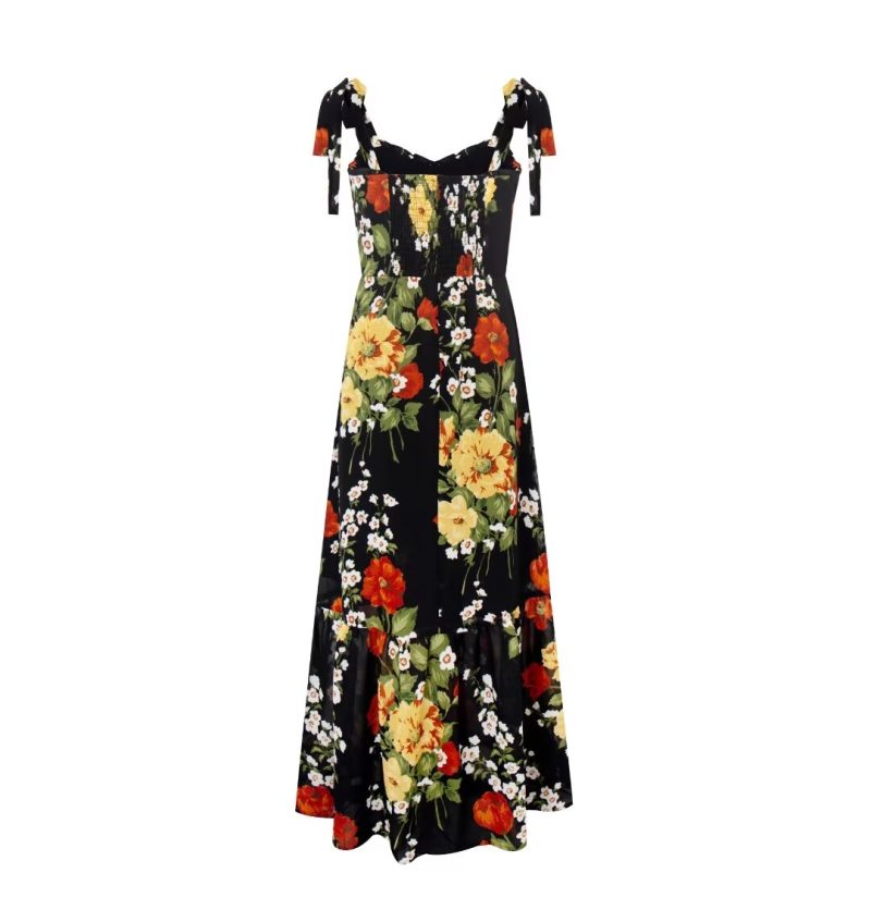 Spring Holiday Casual Printed Expandable Maxi Dress - Image 2