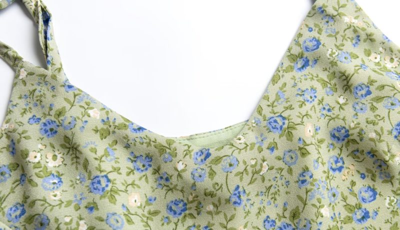 French Floral V-Neck Slim Fit Slip Dress - Image 3