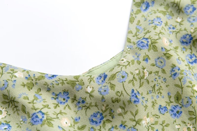 French Floral V-Neck Slim Fit Slip Dress - Image 4