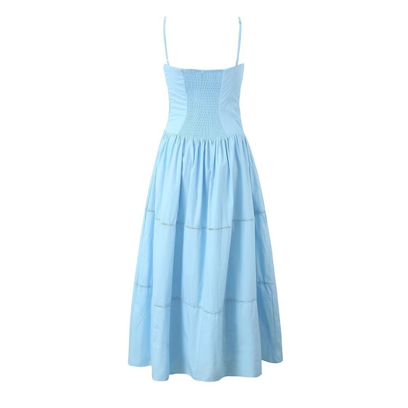 Cutout Strap Slim Waist Spring Sling Dress - Image 2