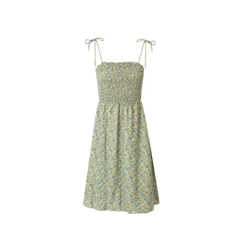 French Floral Slip Dress – Slim Fit Retro Spring Style