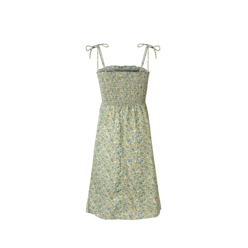 French Floral Slip Dress – Slim Fit Retro Spring Style - Image 2