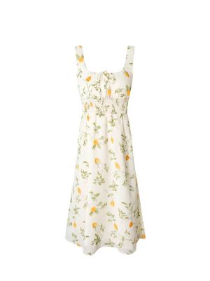 Summer French Swing Dress – Lemon Pattern with Elastic Waist