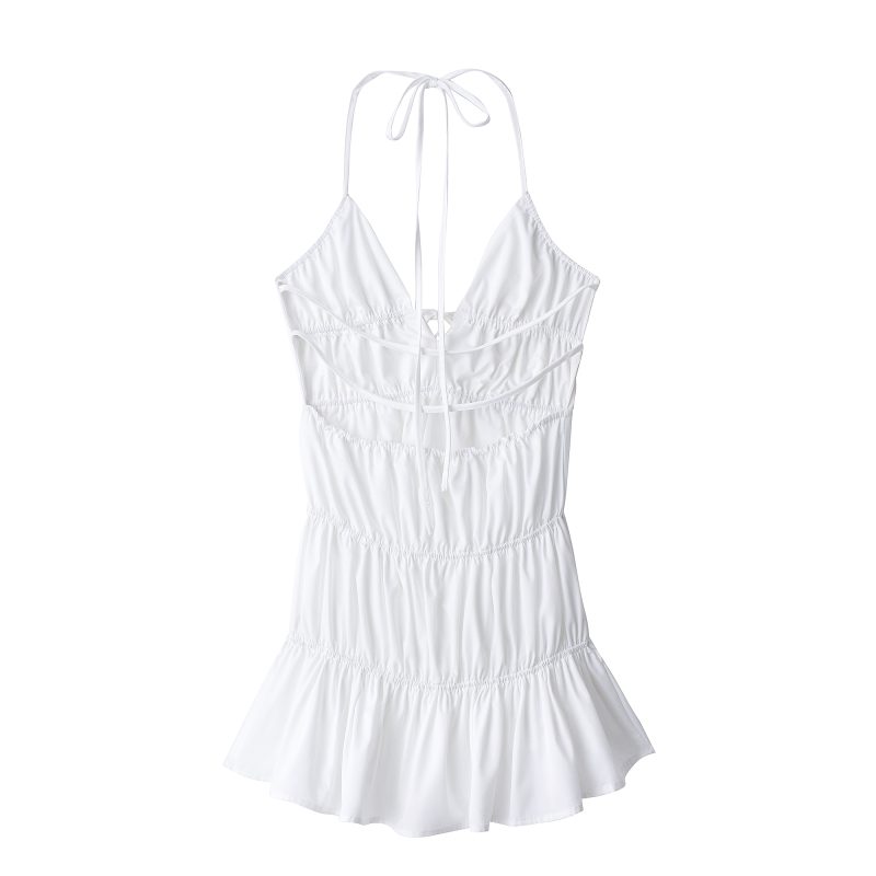 Deep V Backless Halter Summer Dress Women - Image 3