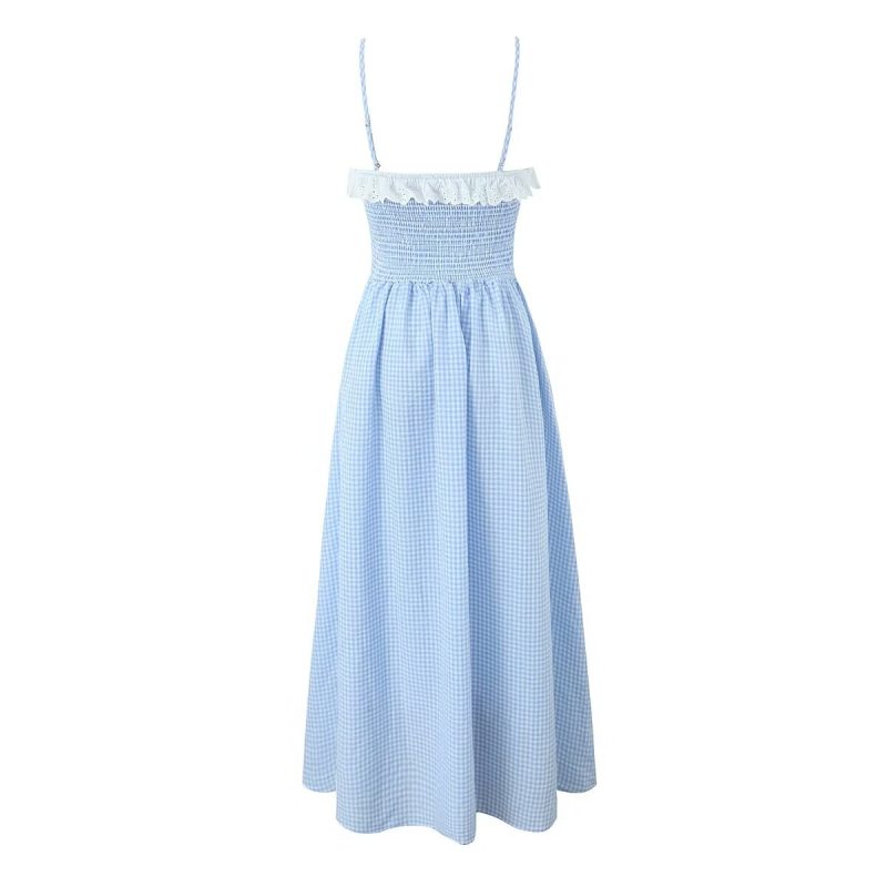 Detachable Strap French Lace Summer Dress Women - Image 2
