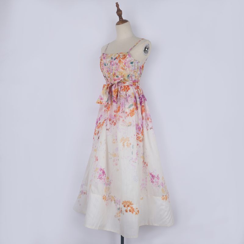 Elegant Summer Printed Cami A-Line Dress - Image 2