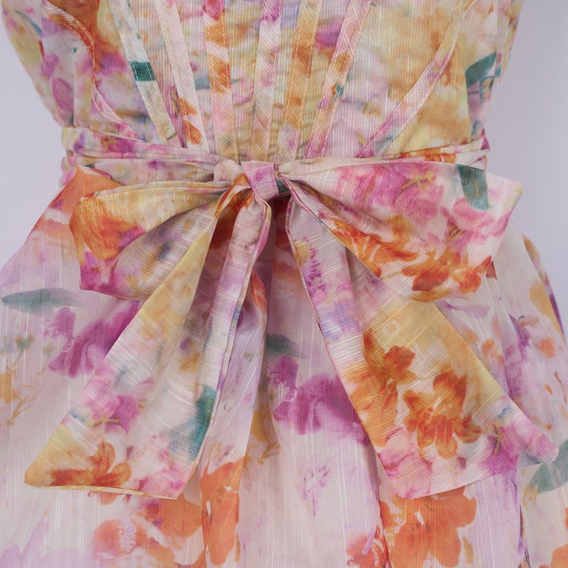 Elegant Summer Printed Cami A-Line Dress - Image 4