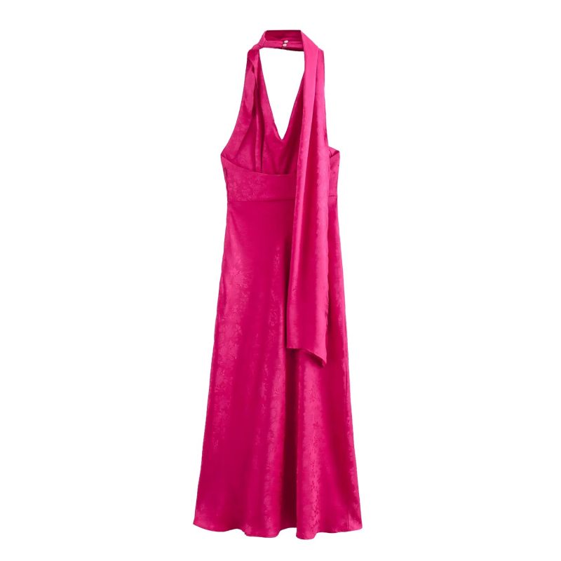 Elegant Jacquard Textured A-Line Mini Dress - Image 2
