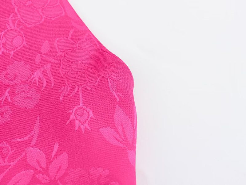 Elegant Jacquard Textured A-Line Mini Dress - Image 4