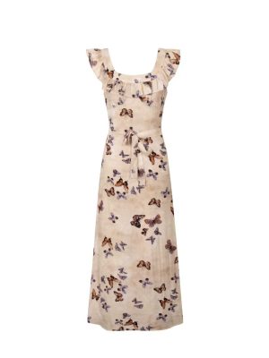 Slim Waist Floral Dress – Backless Summer Print Style