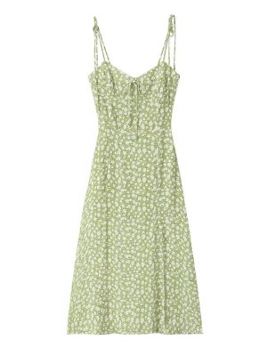 French Style Dress – Blended Floral Midi Design