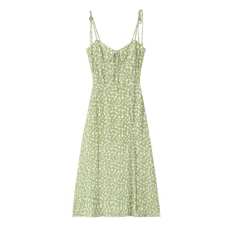French Style Dress – Blended Floral Midi Design