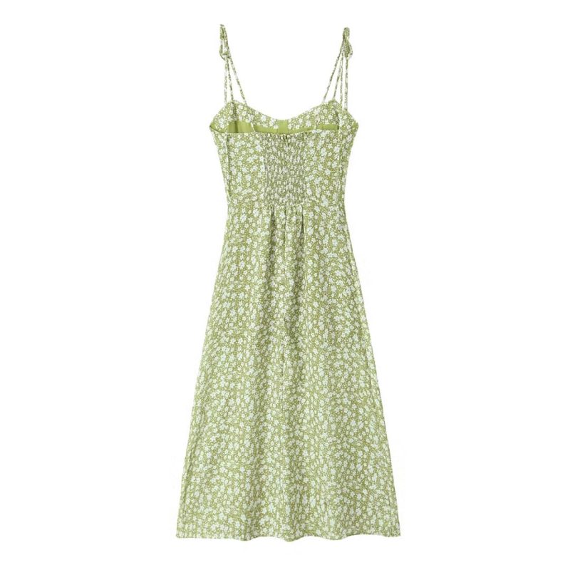French Style Dress – Blended Floral Midi Design - Image 2
