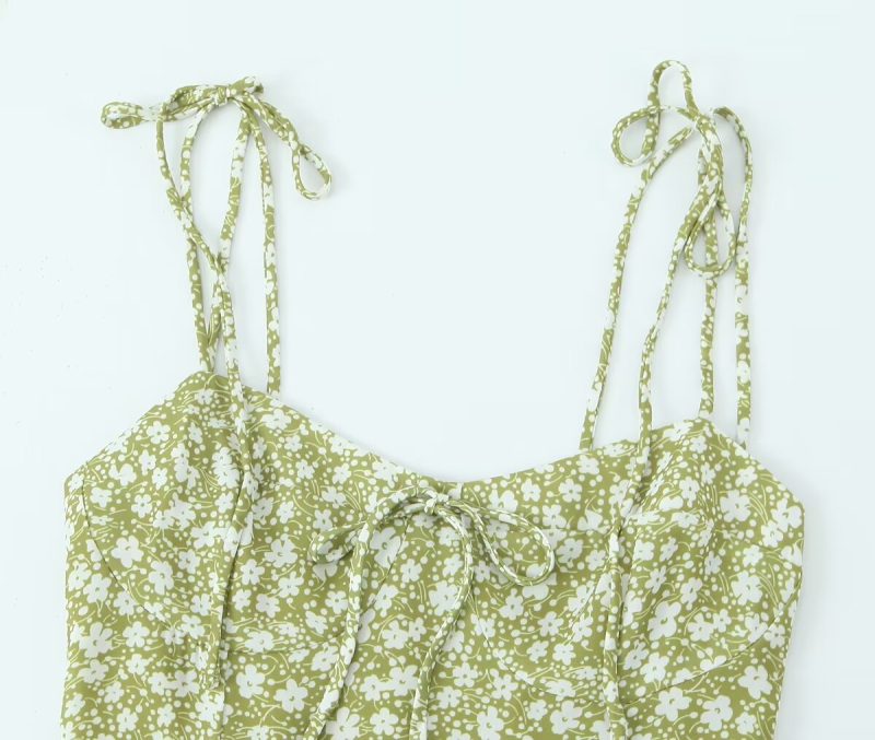 French Style Dress – Blended Floral Midi Design - Image 3