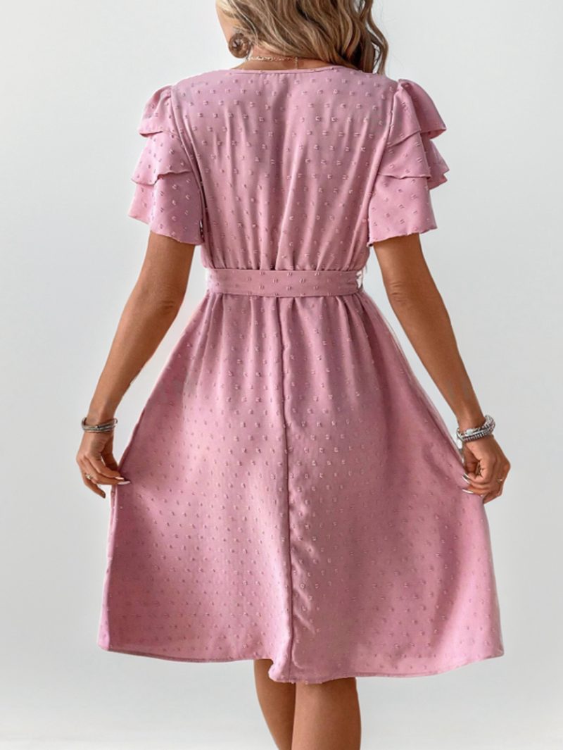 Elegant V-Neck Summer A-Line Dress Women - Image 4