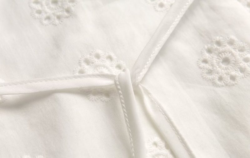 Embroidered High-Grade Waist Tie Long Dress - Image 4