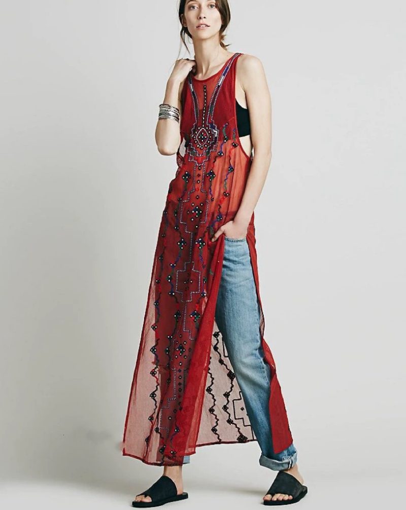 Women’s Summer Maxi Dress – Sleeveless Fit