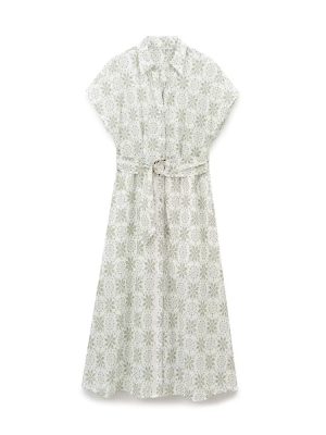 Casual Summer Rubber Embroidery Mid-Length Dress